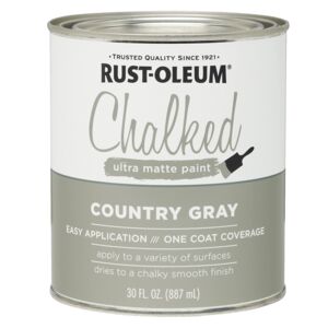 Rust-Oleum Chalked Ultra Matte Paint Country Grey 887ml Rust-Oleum Chalked Ultra Matte Paint Country Grey 887ml